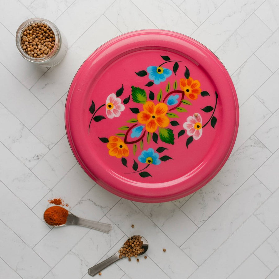 Pink Indian Masala Dabba Spice Box | Calcutta Kitchens | Keeping It Pretty @ Spice Craze®