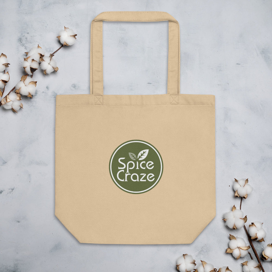 Olive Green-Colored Logo Eco Tote Bag | Spice Craze® Merch @ Spice Craze®