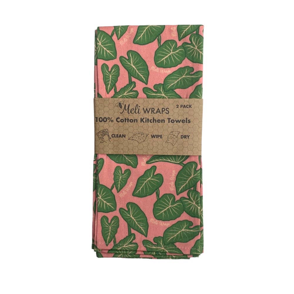 Set of Two Kalo Print Dish Towels | Meli Wraps® | Aprons & Linens @ Spice Craze®