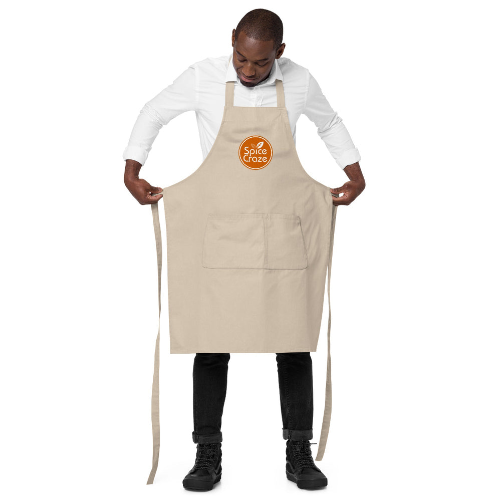 Orange-Colored Logo Organic Cotton Apron | Spice Craze® Merch @ Spice Craze®
