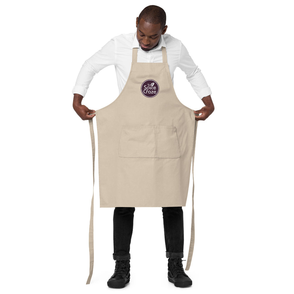 Eggplant-Colored Logo Organic Cotton Apron | Spice Craze® Merch @ Spice Craze®