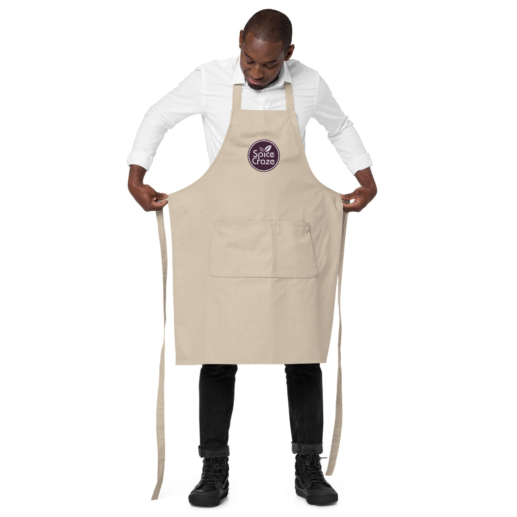 Eggplant-Colored Logo Organic Cotton Apron | Spice Craze® Merch @ Spice Craze®