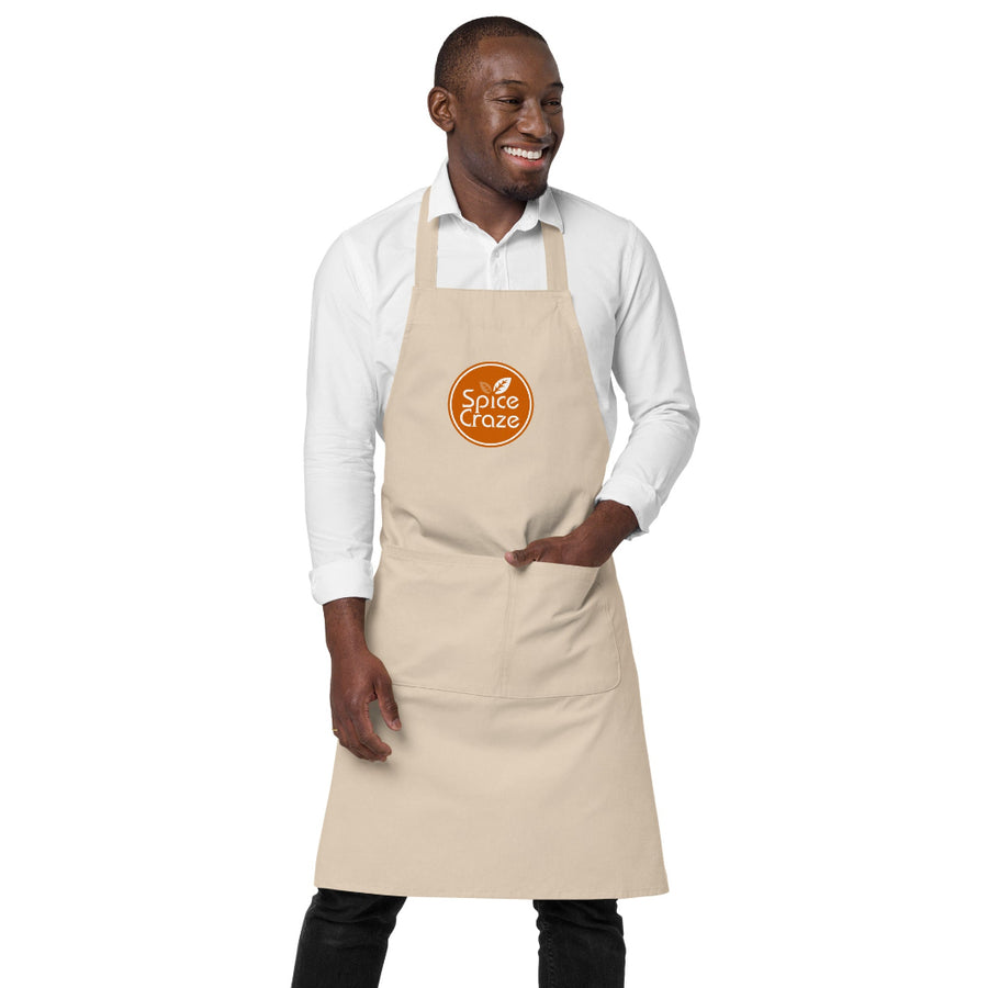 Orange-Colored Logo Organic Cotton Apron | Spice Craze® Merch @ Spice Craze®