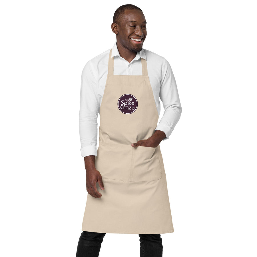 Eggplant-Colored Logo Organic Cotton Apron | Spice Craze® Merch @ Spice Craze®