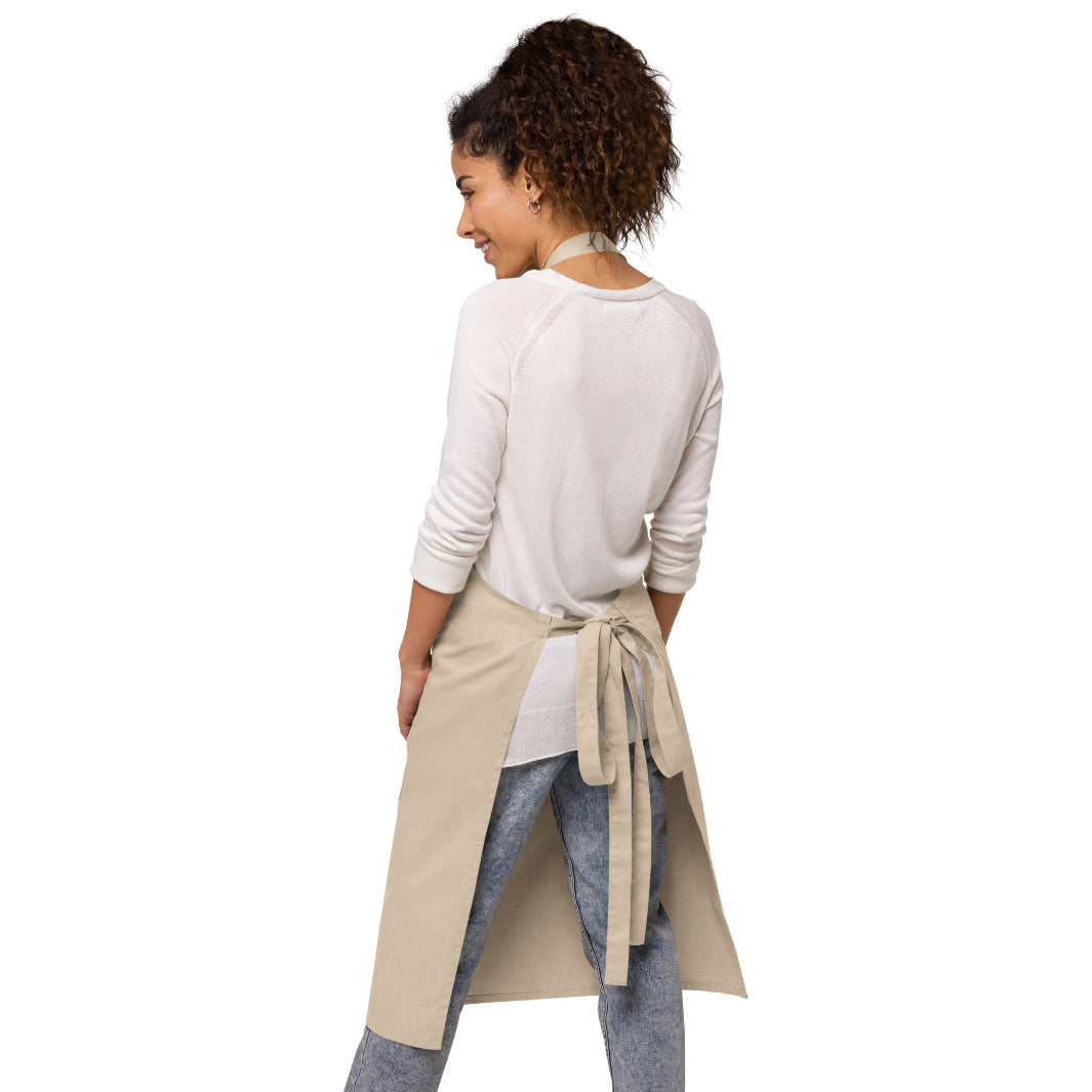 Back of Orange-Colored Logo Organic Cotton Apron | Spice Craze® Merch @ Spice Craze®