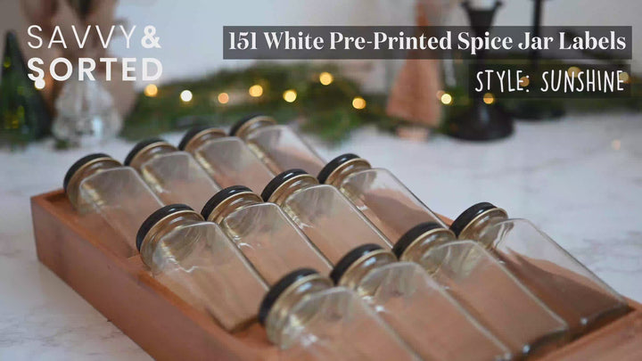 White Sunshine Spice Labels Video | Savvy & Sorted® @ Spice Craze®
