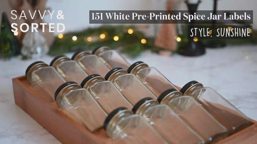 White Sunshine Spice Labels Video | Savvy & Sorted® @ Spice Craze®