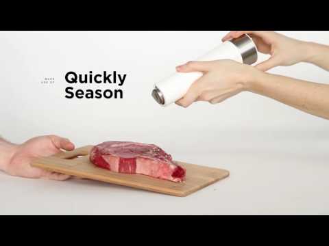 Video of the White and Black RPM Ascent™ Pepper Grinders | Chef'n® | Mills & Grinders @ Spice Craze®