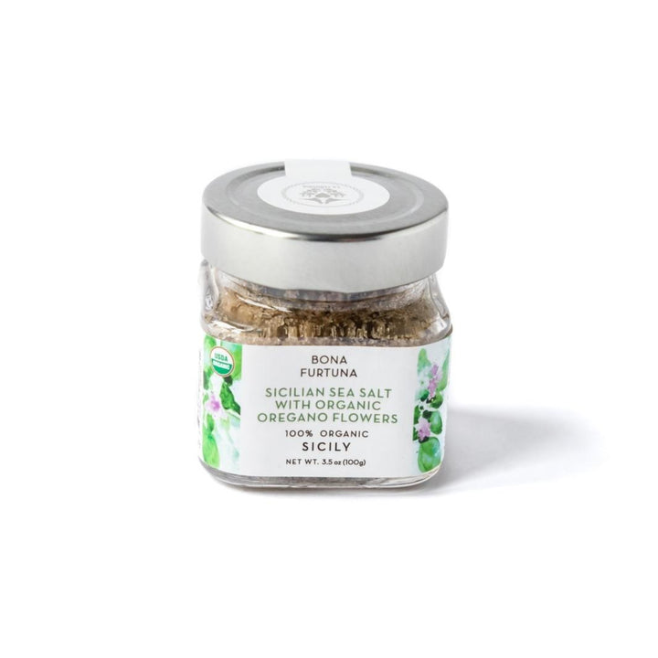 Sicilian Sea Salt with Organic Oregano Flowers | Bona Furtuna | Specialty Salts @ Spice Craze®