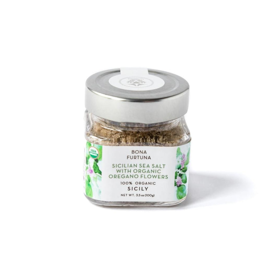 Sicilian Sea Salt with Organic Oregano Flowers | Bona Furtuna | Specialty Salts @ Spice Craze®