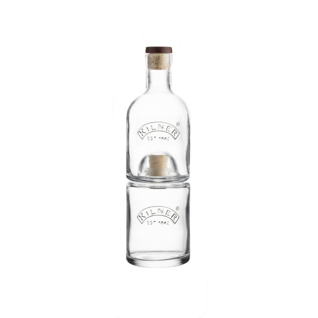 Stackable Bottle Set - Two Glass Bottles with Cork Lids | Kilner® by The Rayware Group | Keeping It Pretty @ Spice Craze®
