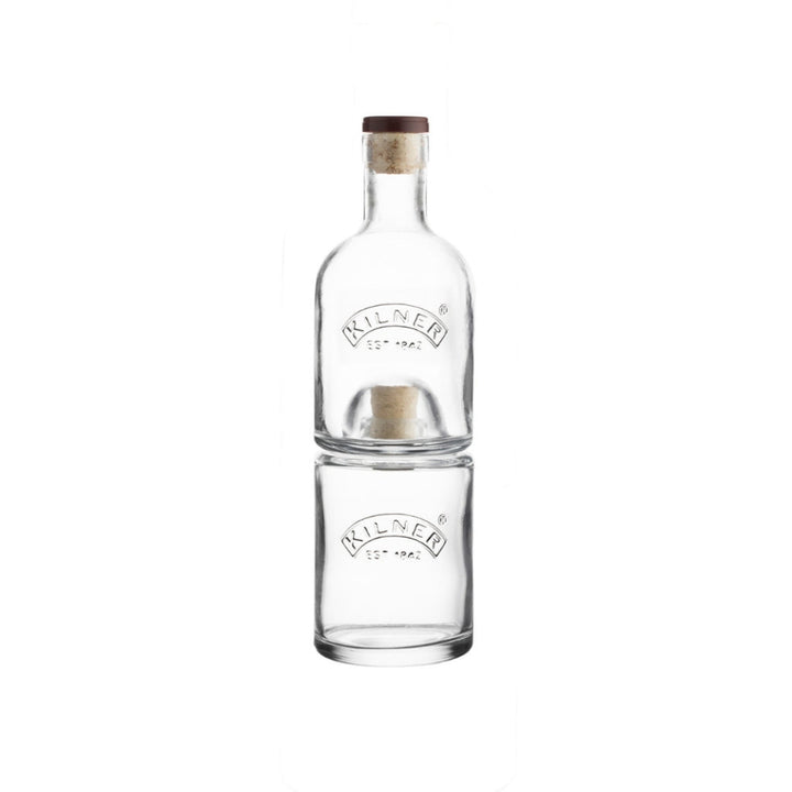 Stackable Bottle Set - Two Glass Bottles with Cork Lids | Kilner® by The Rayware Group | Keeping It Pretty @ Spice Craze®